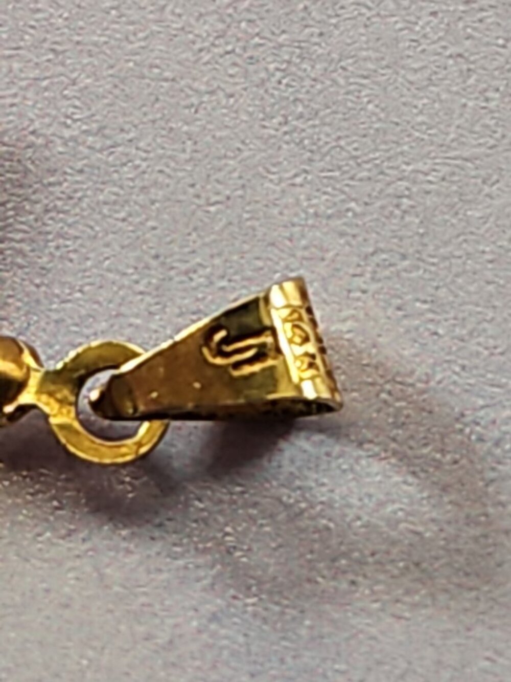 14k Yellow Gold Cross Pendant/Charm, 24mm Vintage Italy - Picture 3 of 3